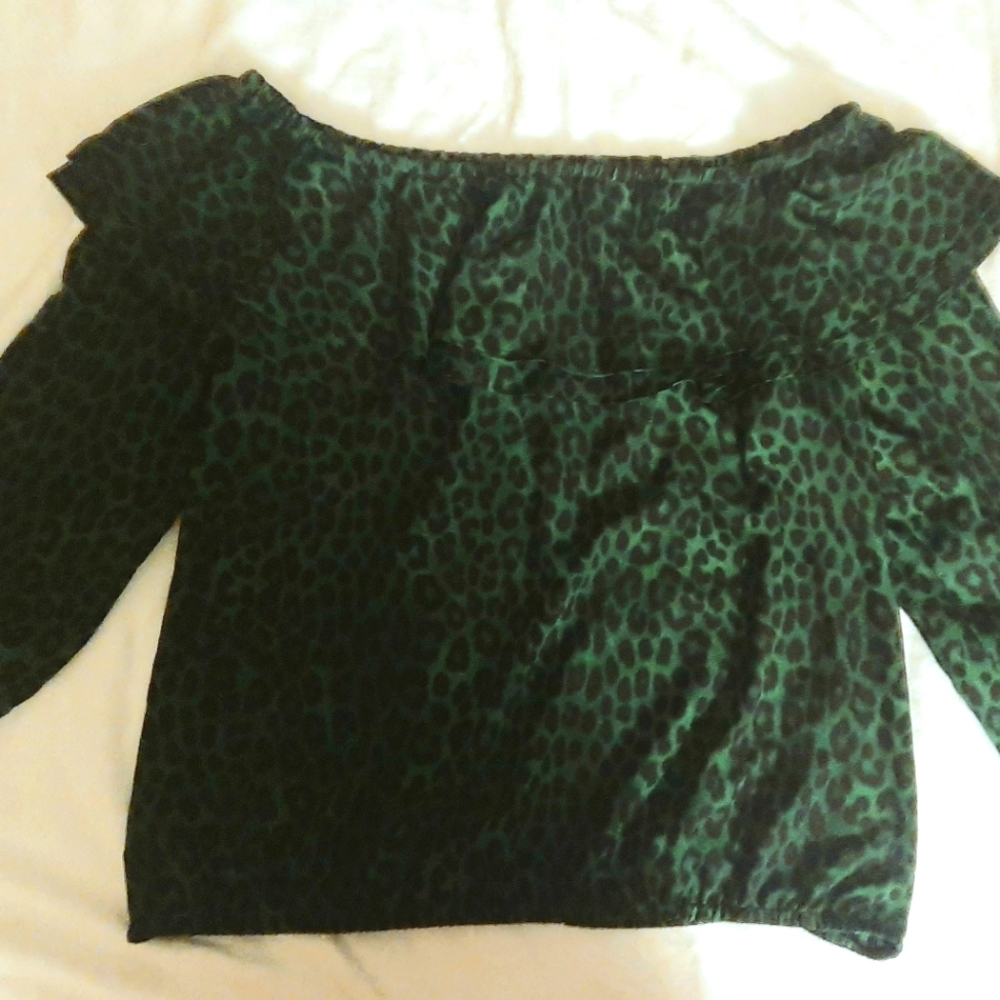 New Green and Black Michael Kors Top Size 1X